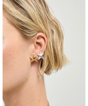 Pendientes UNOde50 Arcadia Mujer - Estrellas Irregulares de Acero Bañadas en Oro 18kt | PEN1098ORO0000U