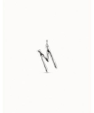 Charm UNOde50 Unisex - Letra M de Acero Bañado en Plata de Ley | CHA0013MTL0000U