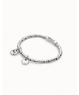 Collar UNOde50 Amor Sellado Mujer - Cuentas de Acero con Plata de Ley y Dobre Charm | PUL1596MTL0000L