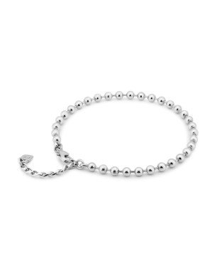Tobillera UNOde50 Hazte UNO Mujer - Cadena con Cuentas de Acero Bañada en Plata | 22-25 cm | TOB0030MTL0000U
