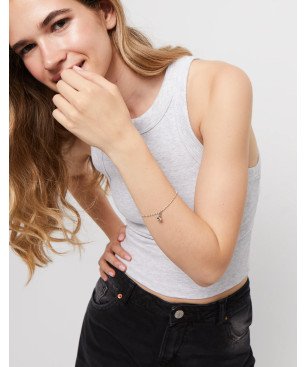 Pulsera UNOde50 Hazte UNO Mujer - Cadena con Bolitas de Acero Bañada en Plata | TALLA M | PUL2502MTL0000M