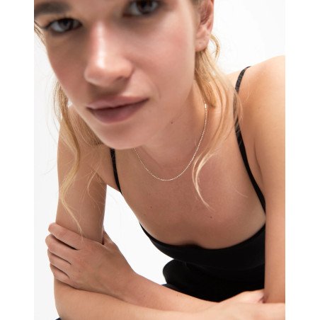 Collar UNOde50 Hazte Uno Mujer - Cadena Fina de Acero Bañada en Plata de Ley | TALLA L | COL1970MTL0000L