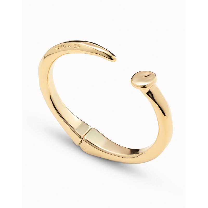 Brazalete UNOde50 Mujer con Forma de Clavo Bañado en Oro de 18 Quilates Dorado PUL1821ORO0000L Brazalete UNOde50 Mujer con Forma de Clavo Bañado en Oro de 18 Quilates Dorado PUL1821ORO0000L