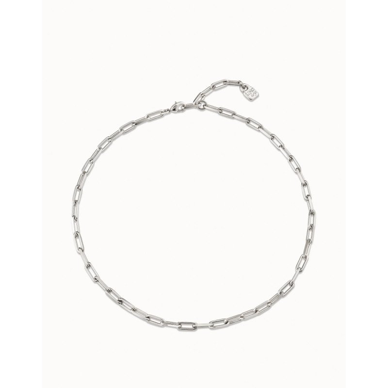 Collar UNOde50 Hazte Uno Mujer - Cadena Corta de Eslabones Acero Bañada en Plata de Ley - Charm NO Incluido | COL1608MTL0000U Collar UNOde50 Hazte Uno Mujer - Cadena Corta de Eslabones Acero Bañada en Plata de Ley - Charm NO Incluido | COL1608MTL0000U