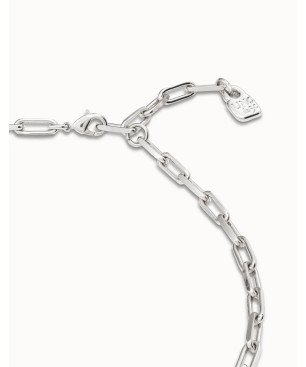 Collar UNOde50 Hazte Uno Mujer - Cadena Corta de Eslabones Acero Bañada en Plata de Ley - Charm NO Incluido | COL1608MTL0000U
