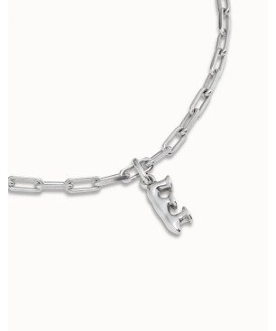 Collar UNOde50 Hazte Uno Mujer - Cadena Corta de Eslabones Acero Bañada en Plata de Ley - Charm NO Incluido | COL1608MTL0000U
