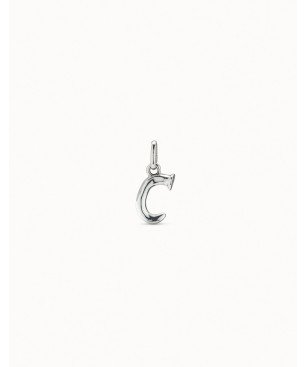 Charm UNOde50 Dame Una C - Acero con Forma de C Clavo Bañado en Plata de Ley | CHA0029MTL0000U