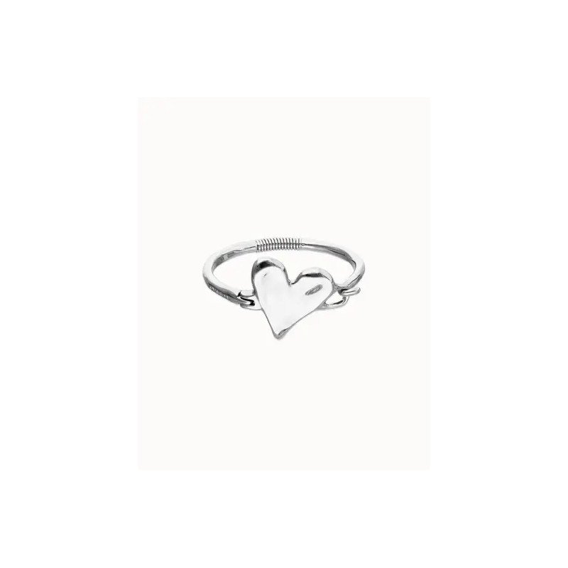 Pulsera UNOde50 Pálpito Mujer Semirrígida Bañada en Plata de Ley con Corazón Talla L PUL2639MTL0000M Pulsera UNOde50 Pálpito Mujer Semirrígida Bañada en Plata de Ley con Corazón Talla L PUL2639MTL0000M