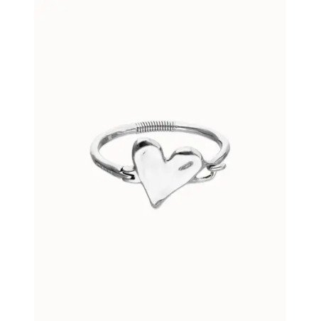 Pulsera UNOde50 Pálpito Mujer Semirrígida Bañada en Plata de Ley con Corazón Talla L PUL2639MTL0000M