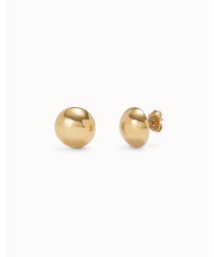 Pendientes UNOde50 Ser Intrépida Mujer - Semicírculo de Acero Bañado en Oro 18k | PEN0996ORO0000U