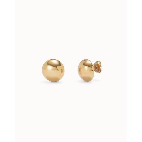 Pendientes UNOde50 Ser Intrépida Mujer - Semicírculo de Acero Bañado en Oro 18k | PEN0996ORO0000U