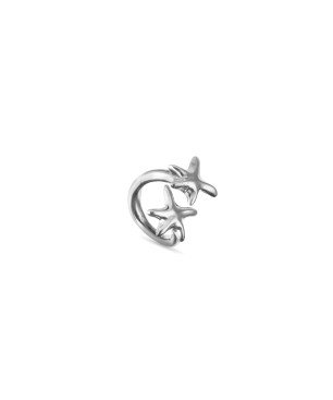 Anillo UNOde50 Starborn Mujer - Estrellas Entrelazadas de Acero Bañadas en Plata | TALLA 15 | ANI0880MTL00015