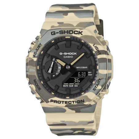 Reloj CASIO G-SHOCK GA-2100CM-5AER Unisex Analógico-Digital de Resina de Base Biológica con Hora Mundial y Cronómetro 20 BAR