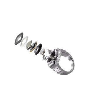 Anillo Reloj Casio CRW-001-1 Digital Estructura Metálica 50 Aniversario de los relojes Casio