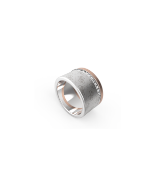 Anillo GUESS Round Harmony JUBR01169JWRHRG54 Mujer Acero Plateado y Oro Rosa con Cristales Talla 54