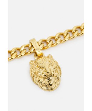 Collar GUESS Lion King JUMN01300JWYGT-U Hombre Acero Dorado con Colgante León y Logo