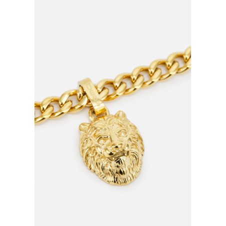 Collar GUESS Lion King JUMN01300JWYGT-U Hombre Acero Dorado con Colgante León y Logo