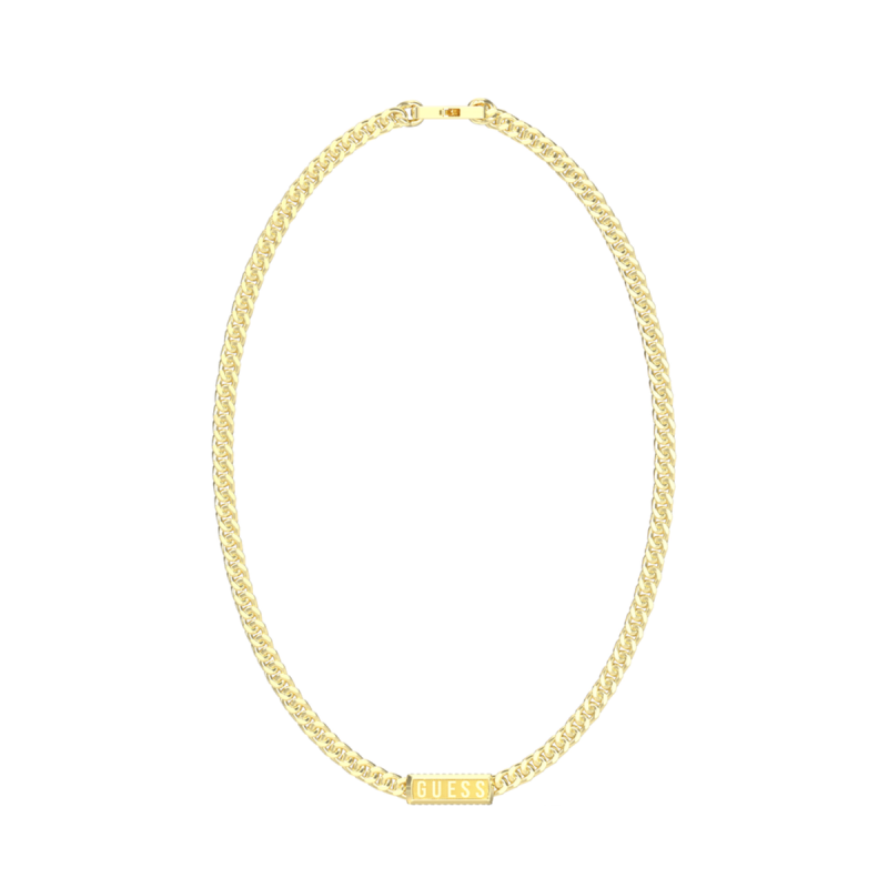 Collar GUESS Lion King JUMN05014JWYGT-U Hombre Acero Dorado con Placa Logo GUESS Collar GUESS Lion King JUMN05014JWYGT-U Hombre Acero Dorado con Placa Logo GUESS