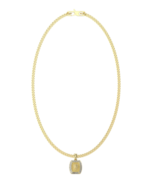 Collar GUESS Lion King JUMN05008JWYGT-U Hombre Acero Dorado con Cristales Baguette y Cabeza de León